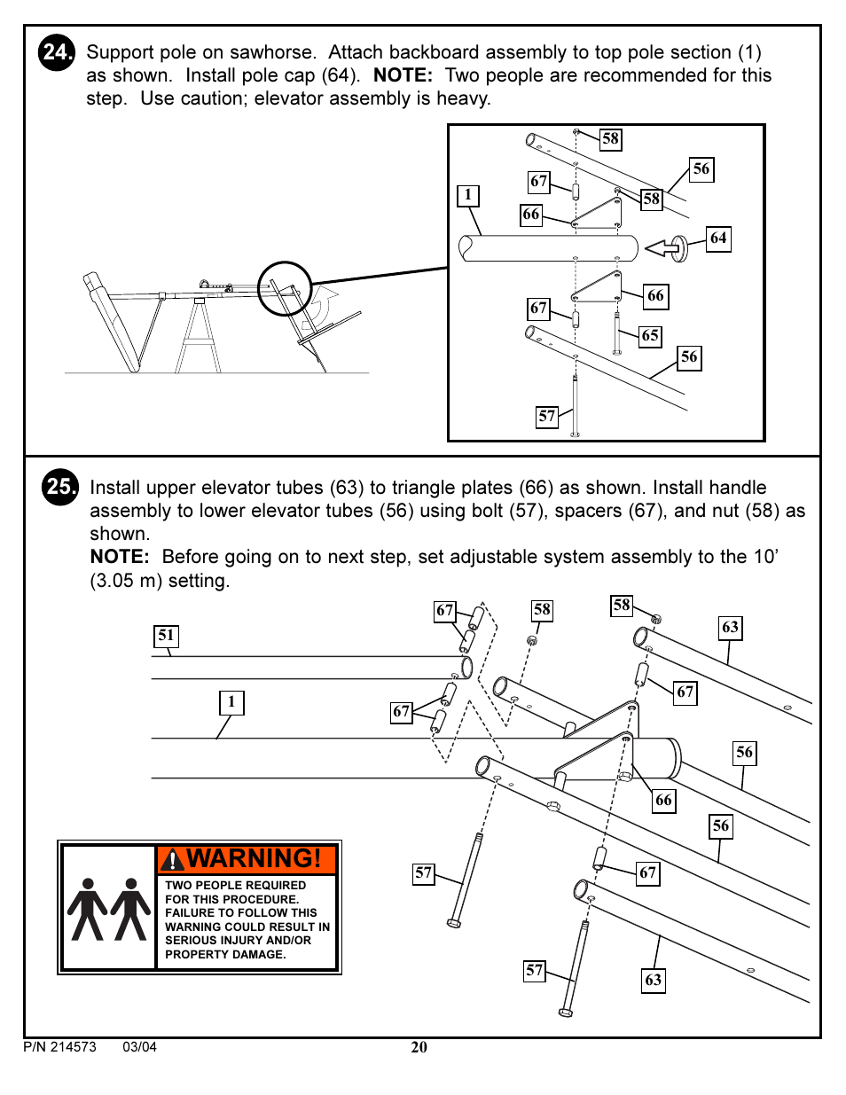 Warning | Huffy 2145731 User Manual | Page 20 / 34