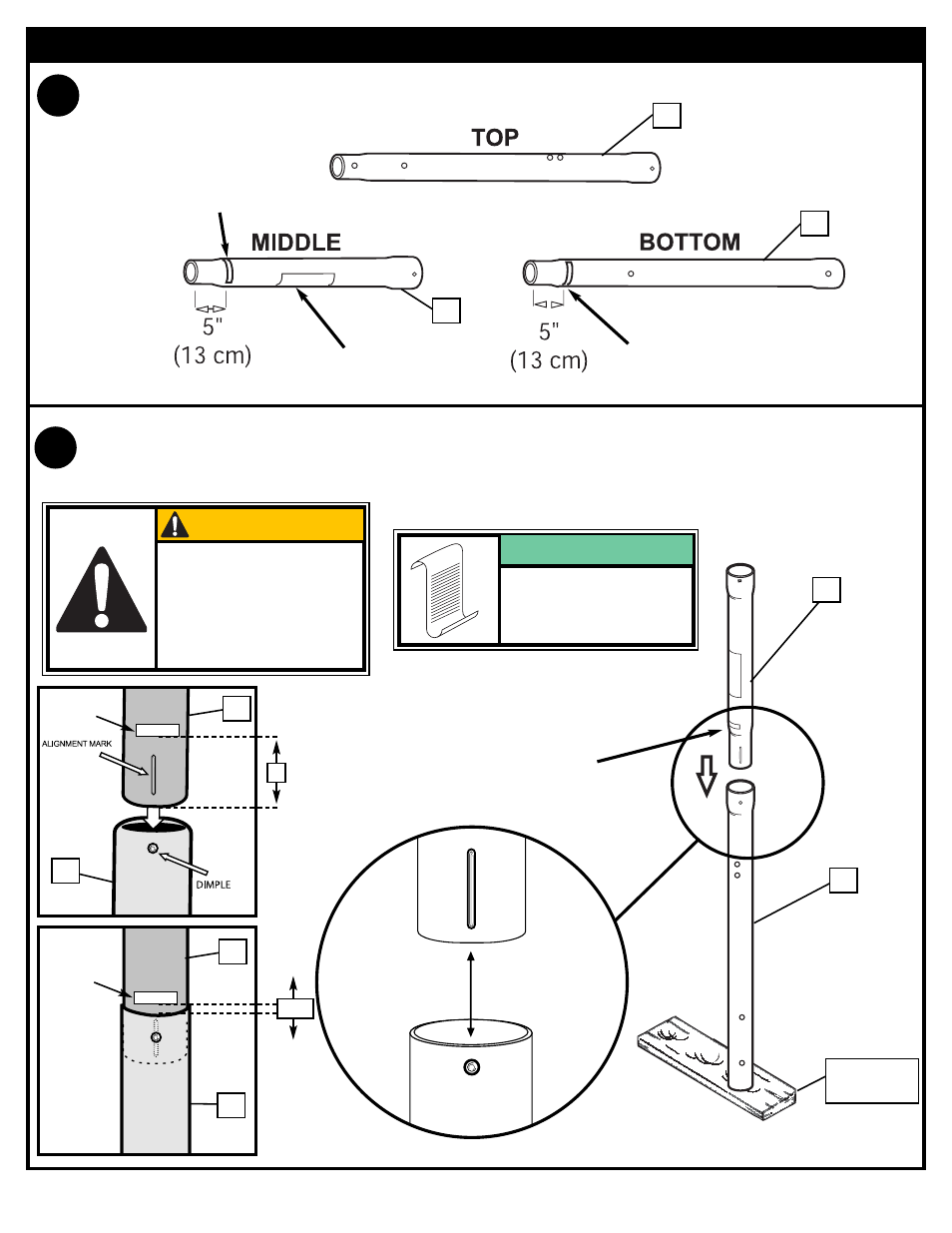 Caution, Pole identification mark, Warning label | I.d. label | Huffy P/N 21147703 User Manual | Page 9 / 28