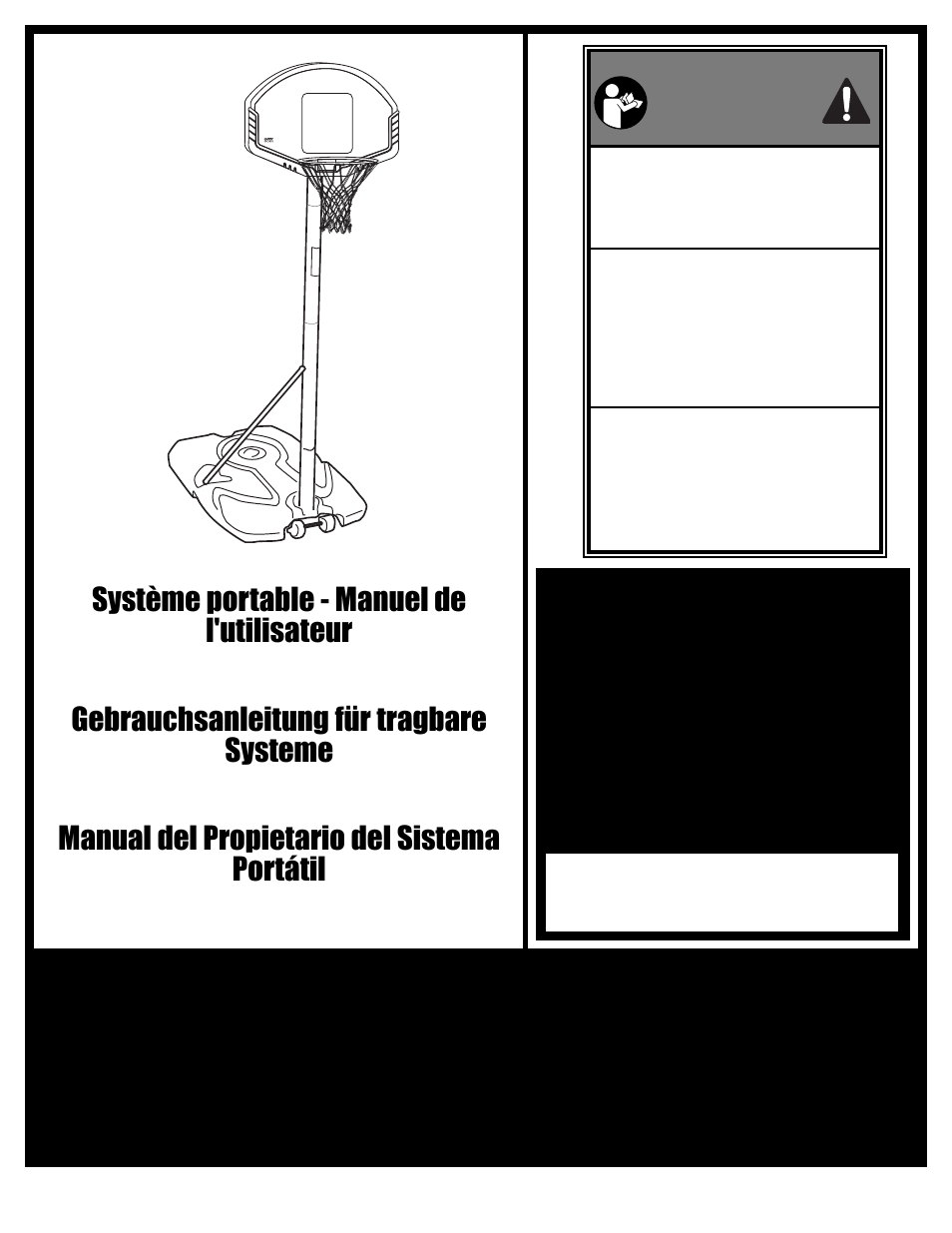 Gebrauchsanleitung für tragbare systeme, Manual del propietario del sistema portátil, Système portable - manuel de l'utilisateur | Huffy M730164 User Manual | Page 2 / 30