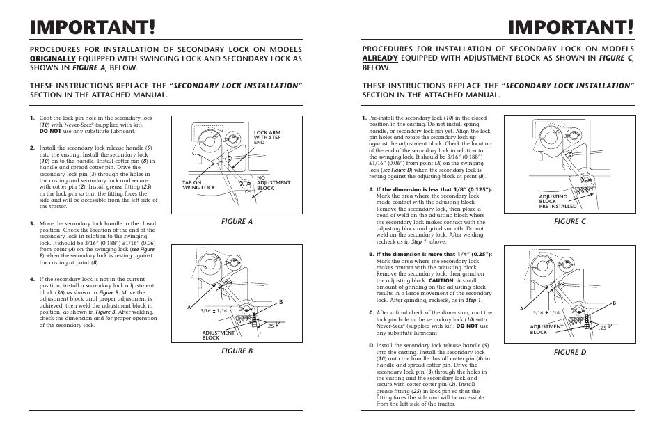 Important, Figure c figure d, Figure a figure b | Holland XL-FW247-01 User Manual | Page 5 / 5