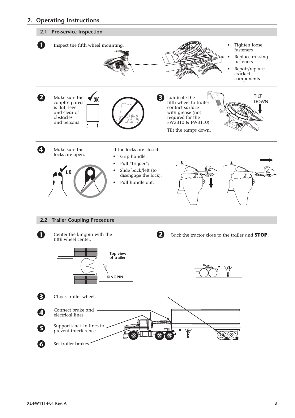 Operating instructions | Holland FW3110 User Manual | Page 3 / 8