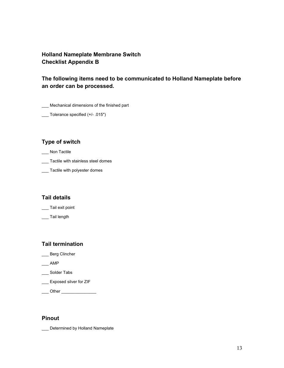 Holland Membrane User Manual | Page 13 / 23