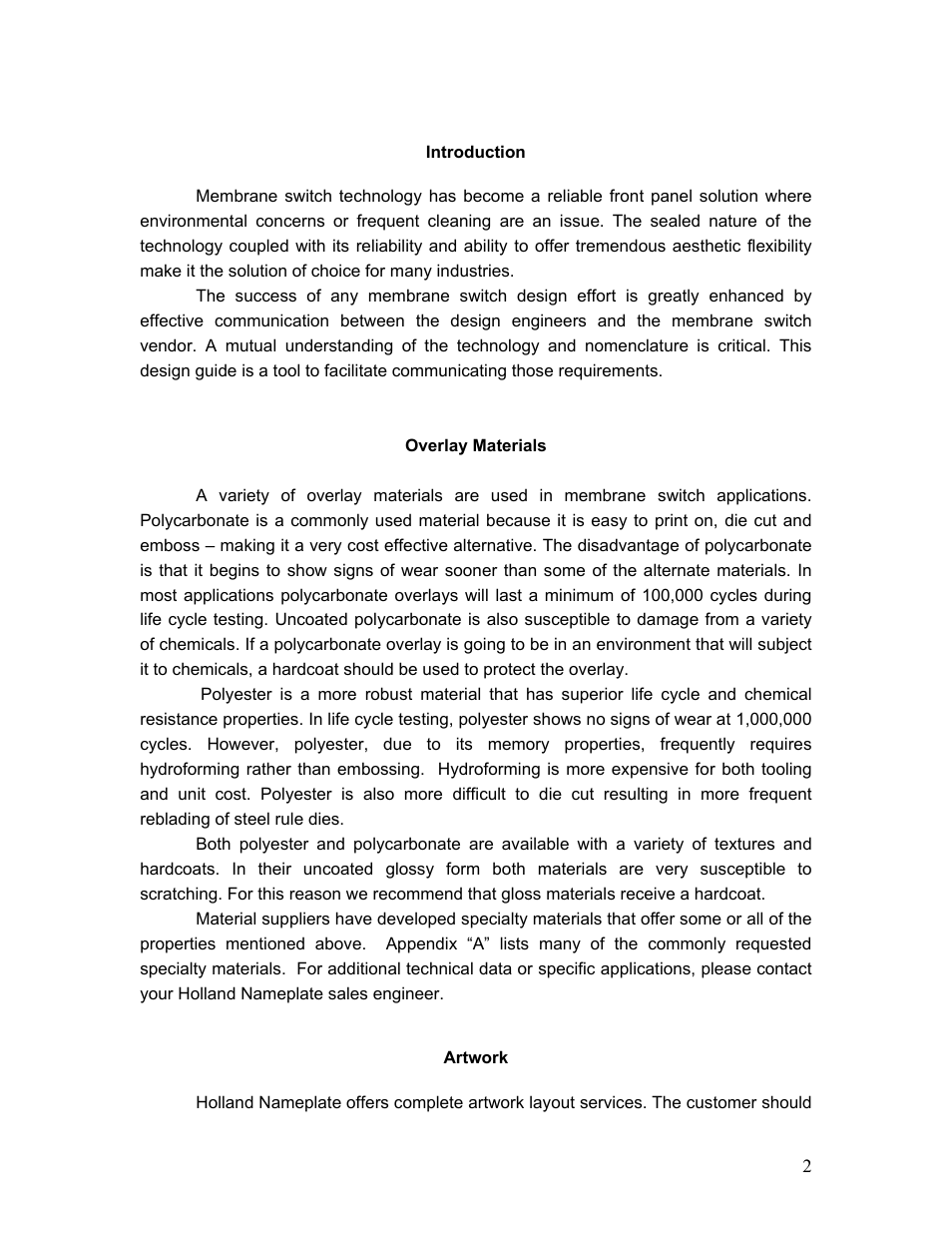 Holland Membrane User Manual | Page 2 / 23