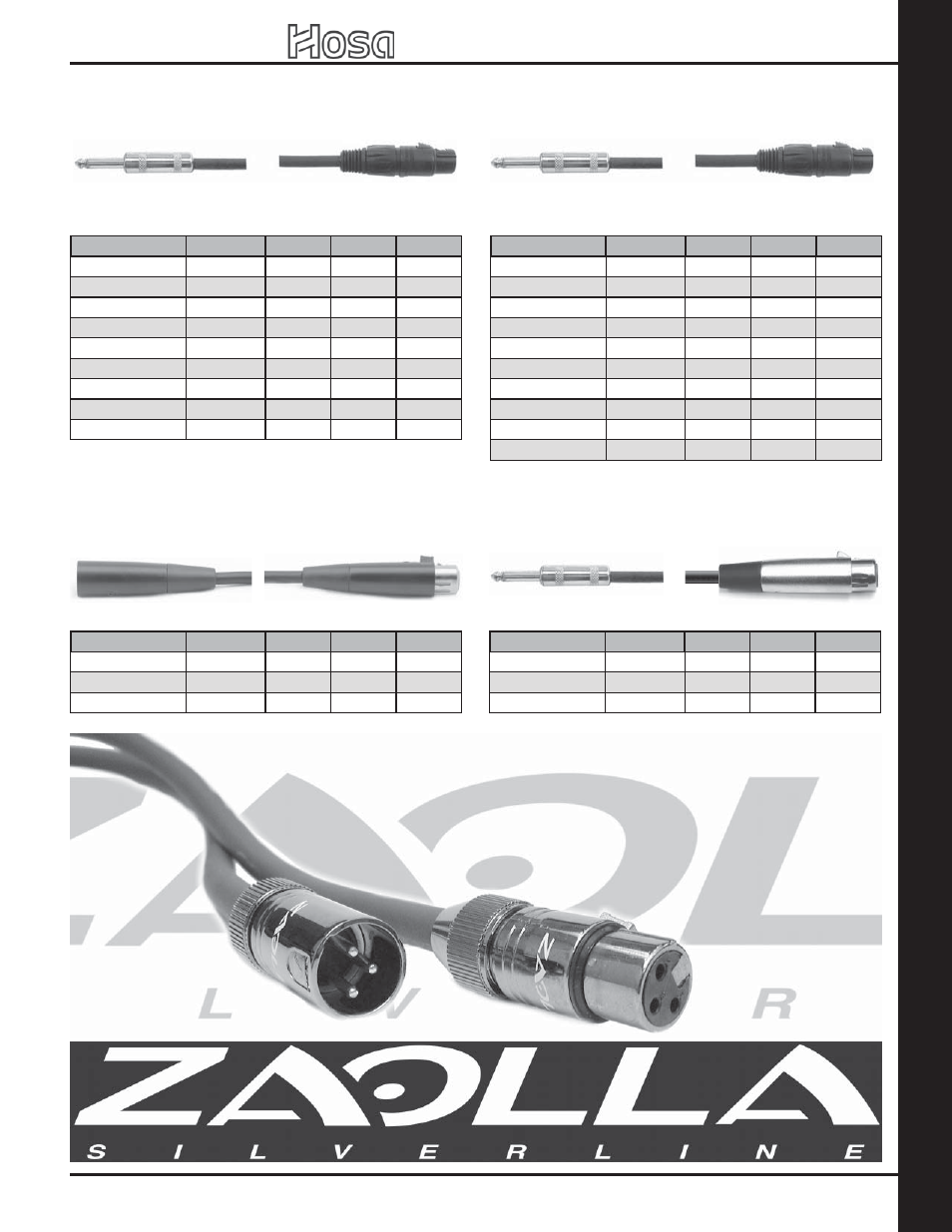 Micr ophone ca bles, 2007 retail catalog, Microphone cable — premium hi-z with neutrik | Xlr connectors, Microphone cable with black xlr connectors, Microphone cable — standard hi-z | Hosa Technology Audio Digital Solutions User Manual | Page 25 / 72