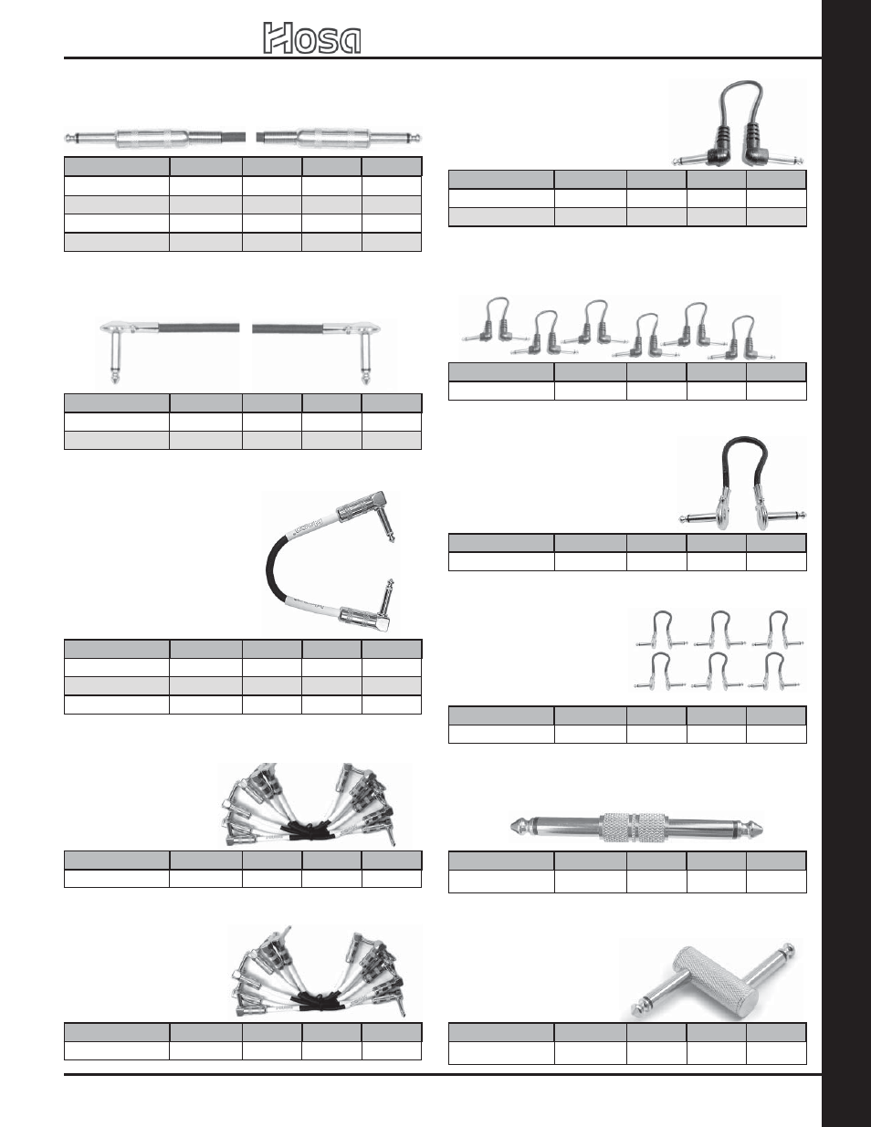 Guitar / instr ument ca bles, 2007 retail catalog, Instrument cable | Instrument cable — with right-angle plugs | Hosa Technology Audio Digital Solutions User Manual | Page 27 / 72