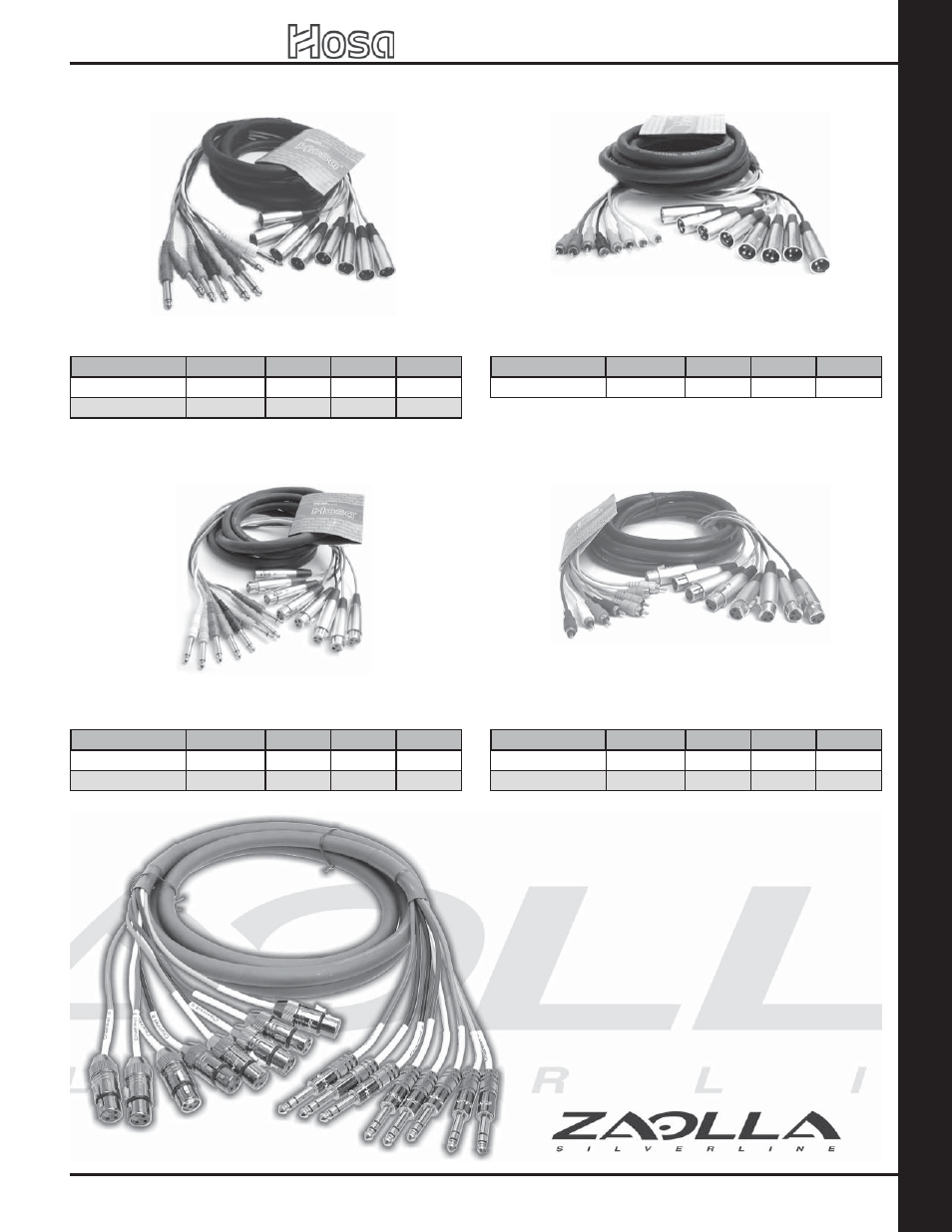 Ca bles: multi–channel analog r ecor ding snak es, 2007 retail catalog | Hosa Technology Audio Digital Solutions User Manual | Page 43 / 72