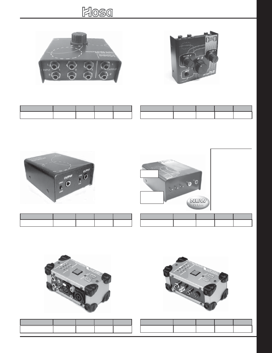 2007 retail catalog, Audio switchers, Hum eliminator | Hosa Technology Audio Digital Solutions User Manual | Page 5 / 72