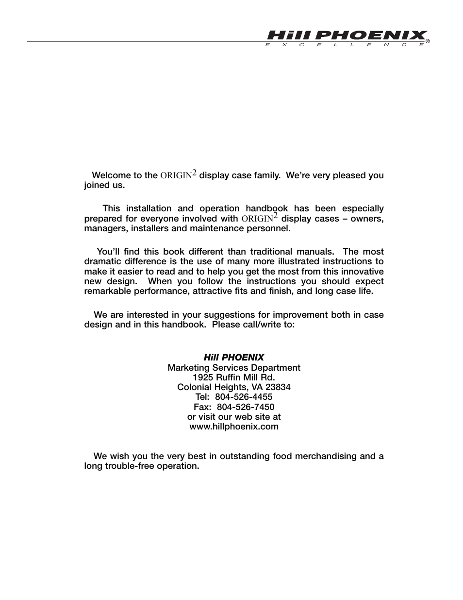 Hill Phoenix ORB User Manual | Page 3 / 44