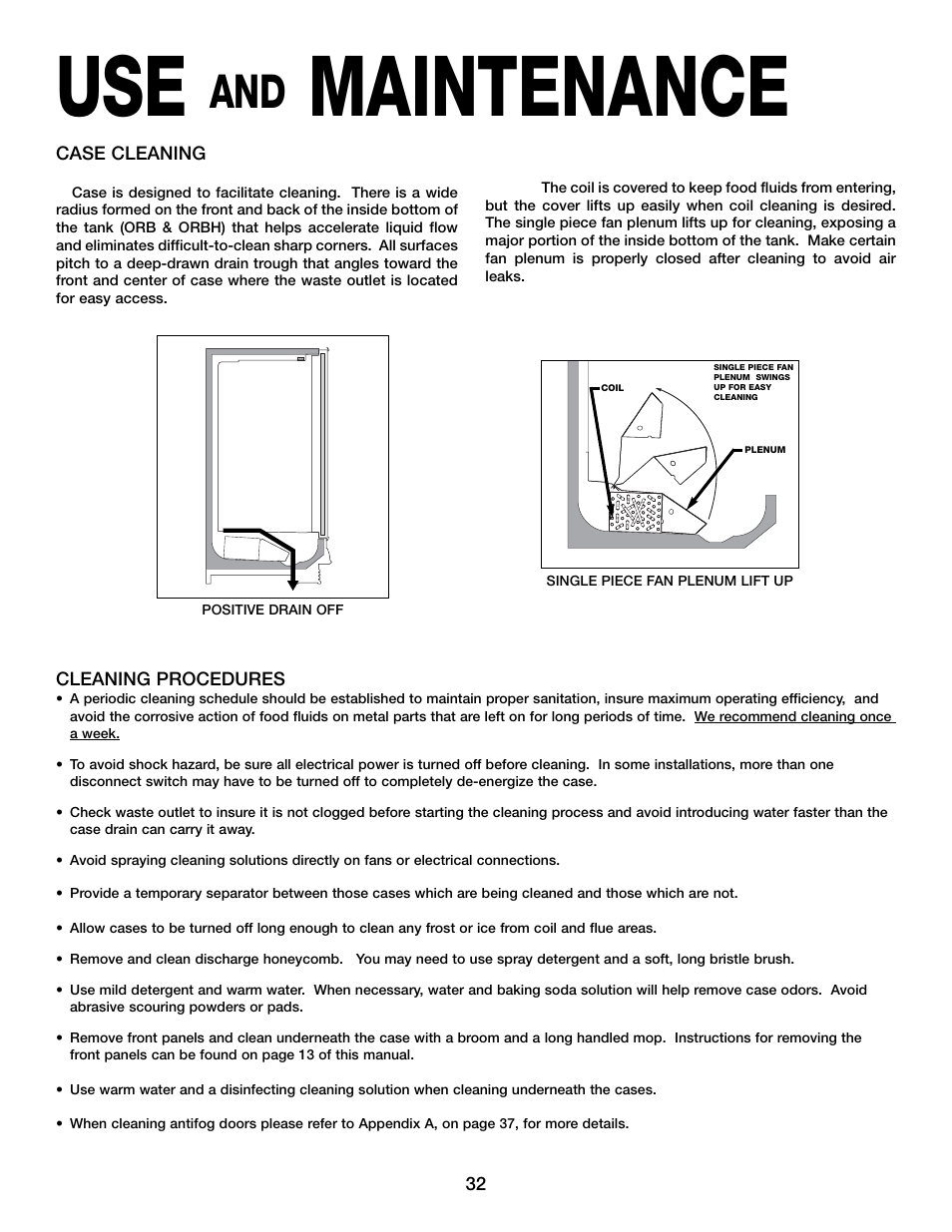 Maintenance | Hill Phoenix ORB User Manual | Page 36 / 44