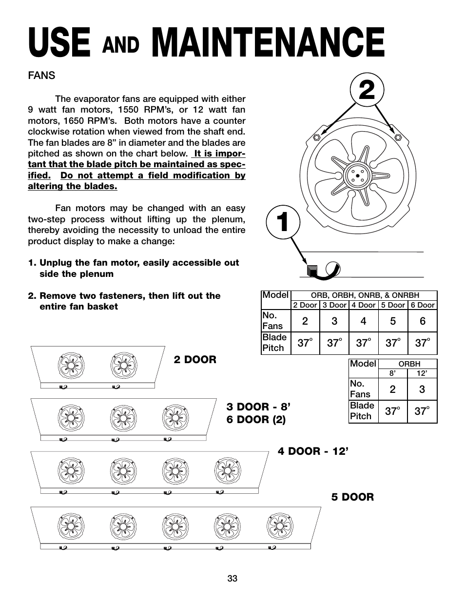 Maintenance | Hill Phoenix ORB User Manual | Page 37 / 44