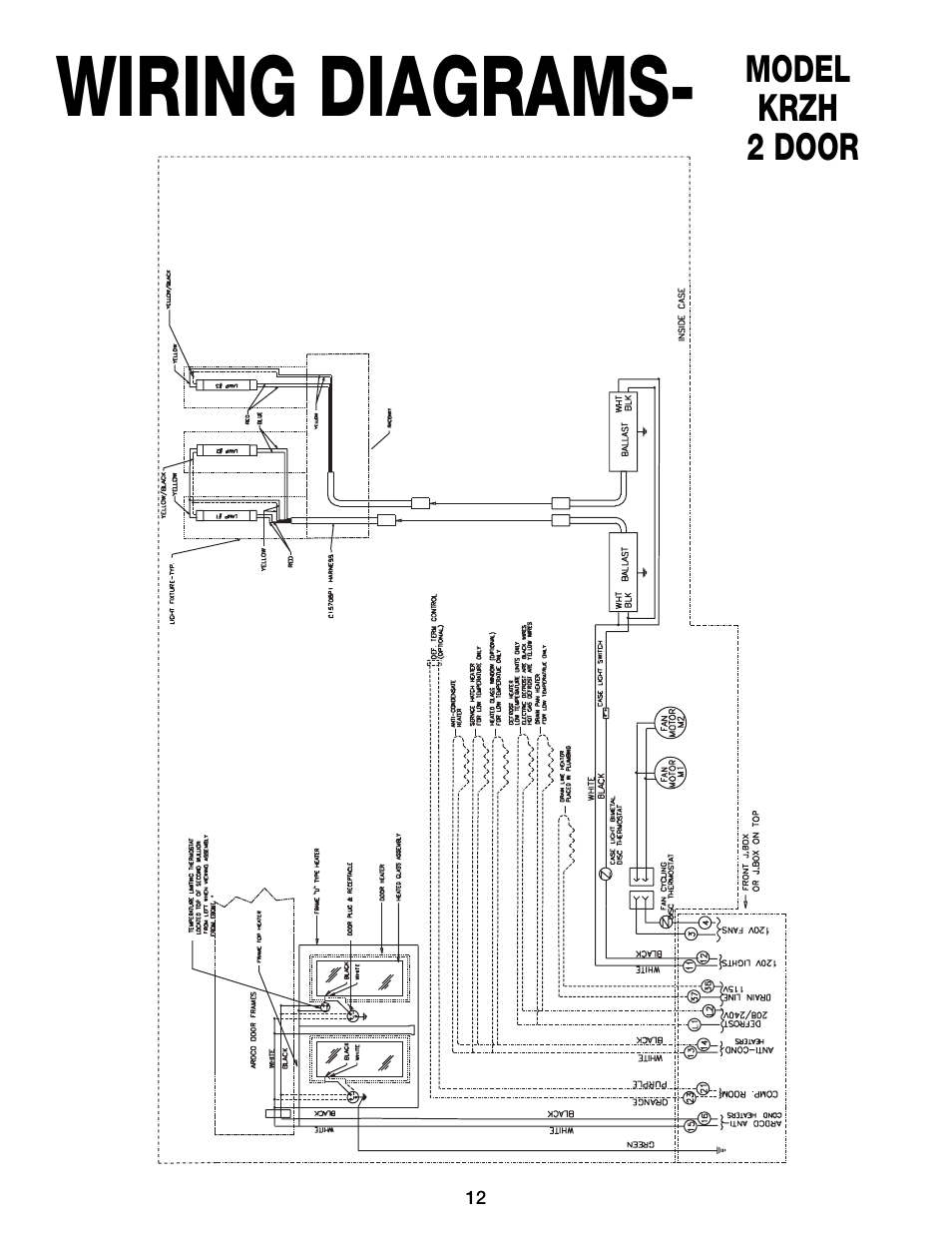 Wiring diagrams | Hill Phoenix KRZH User Manual | Page 16 / 32