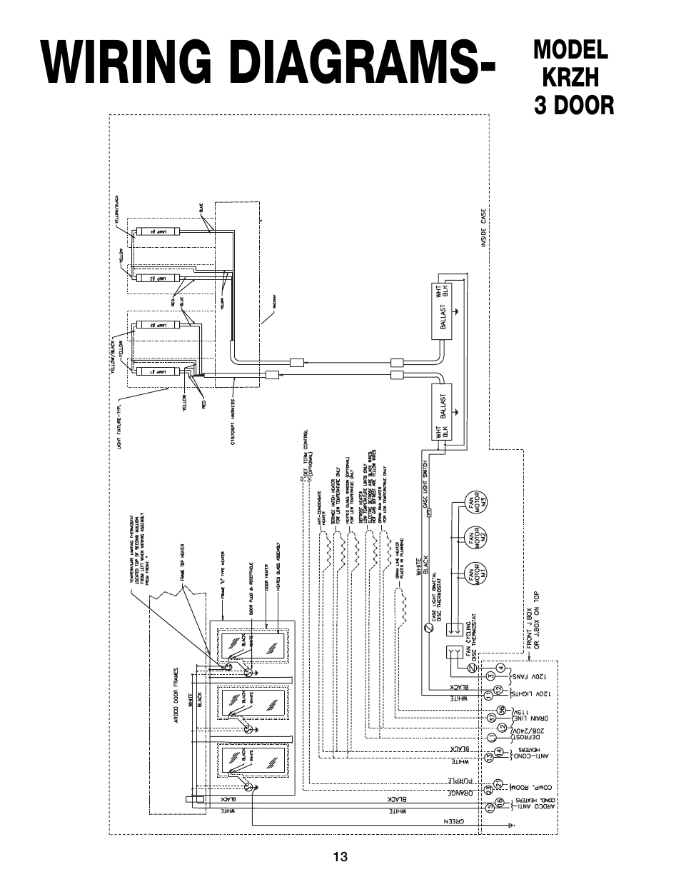 Wiring diagrams | Hill Phoenix KRZH User Manual | Page 17 / 32