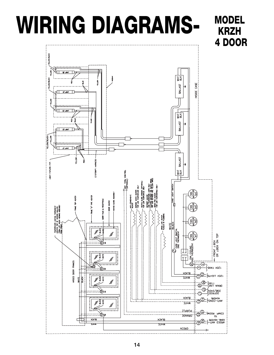 Wiring diagrams | Hill Phoenix KRZH User Manual | Page 18 / 32