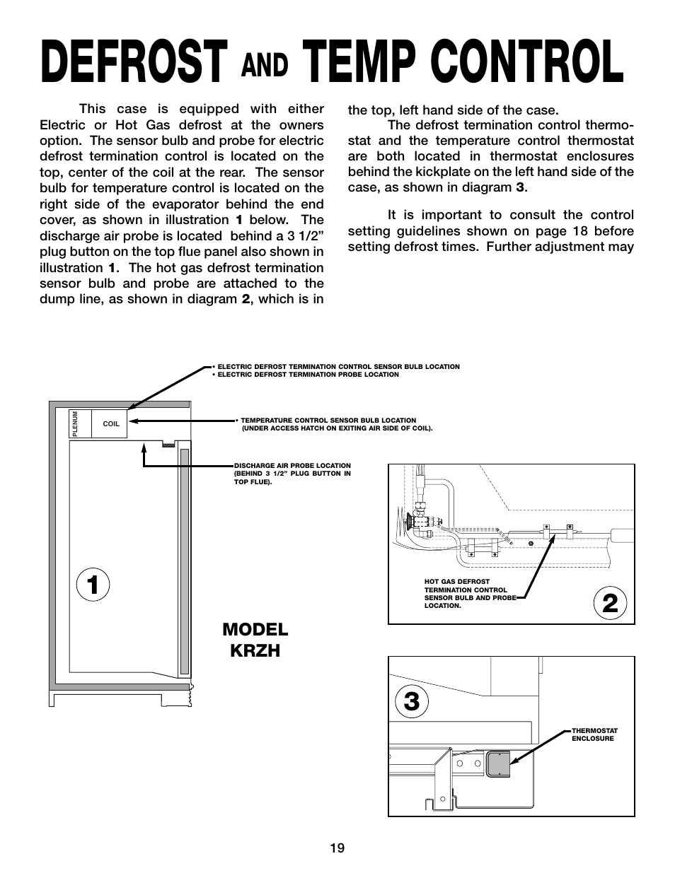 Defrost, Temp control | Hill Phoenix KRZH User Manual | Page 23 / 32