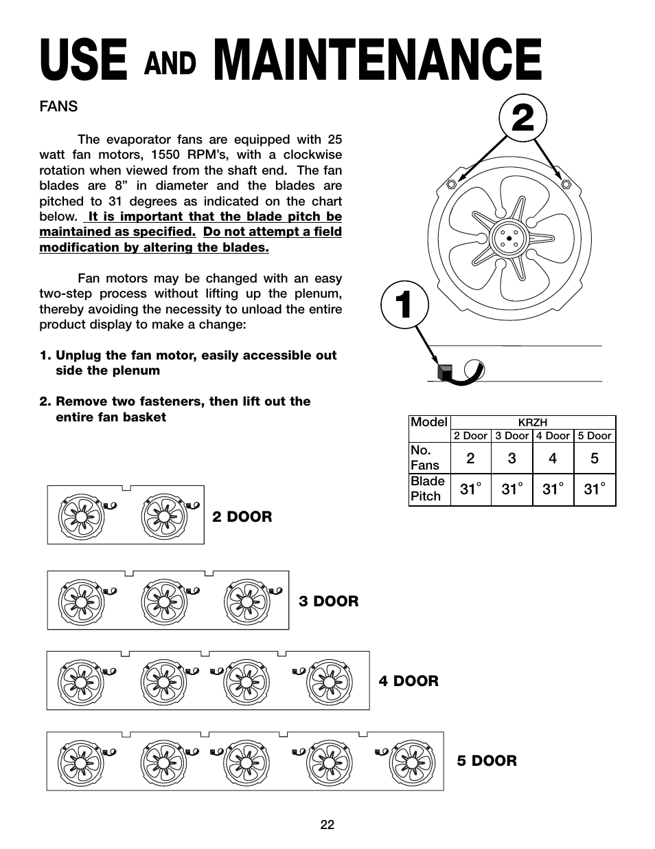Maintenance | Hill Phoenix KRZH User Manual | Page 26 / 32