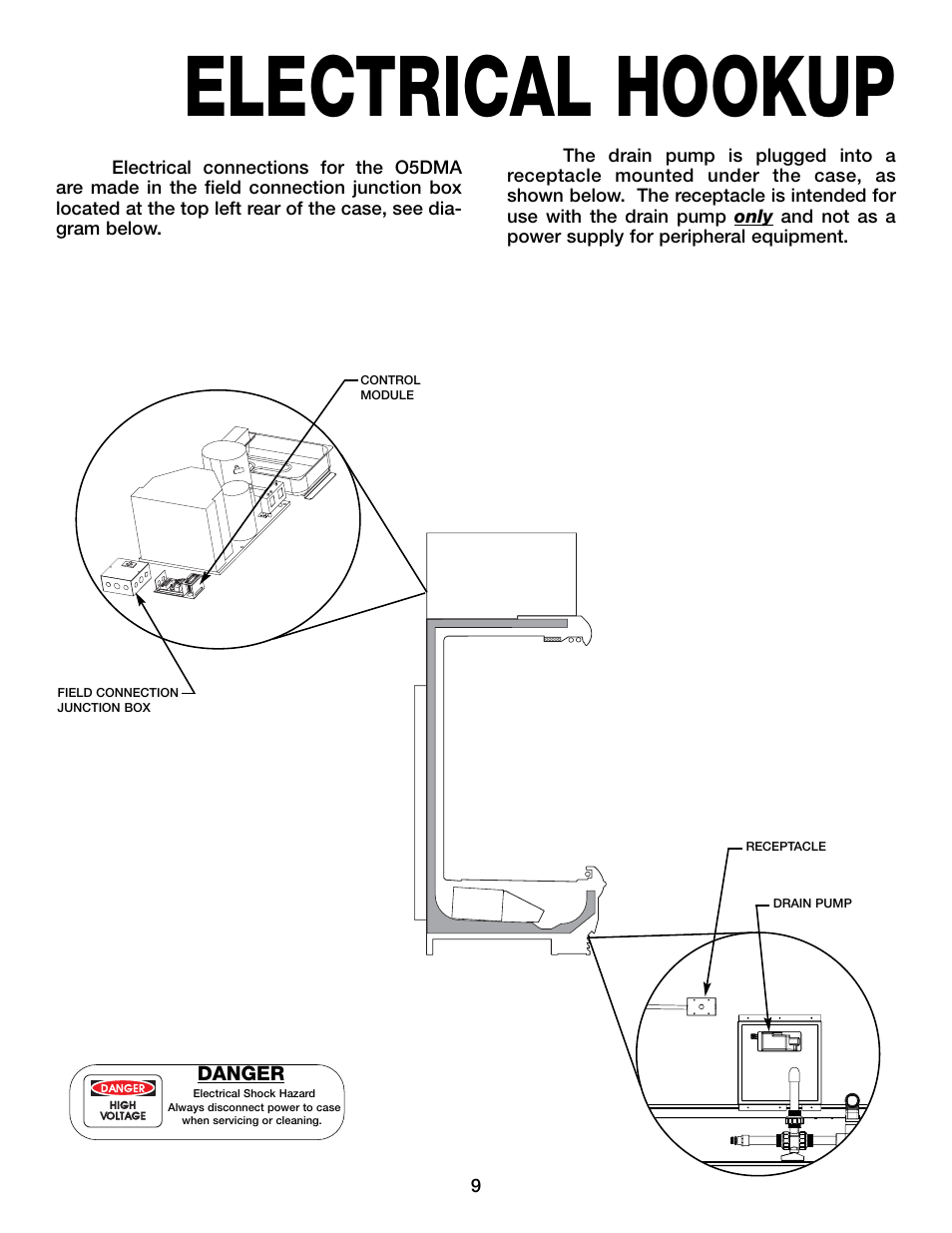 Electrical hookup | Hill Phoenix 05DMA User Manual | Page 13 / 32