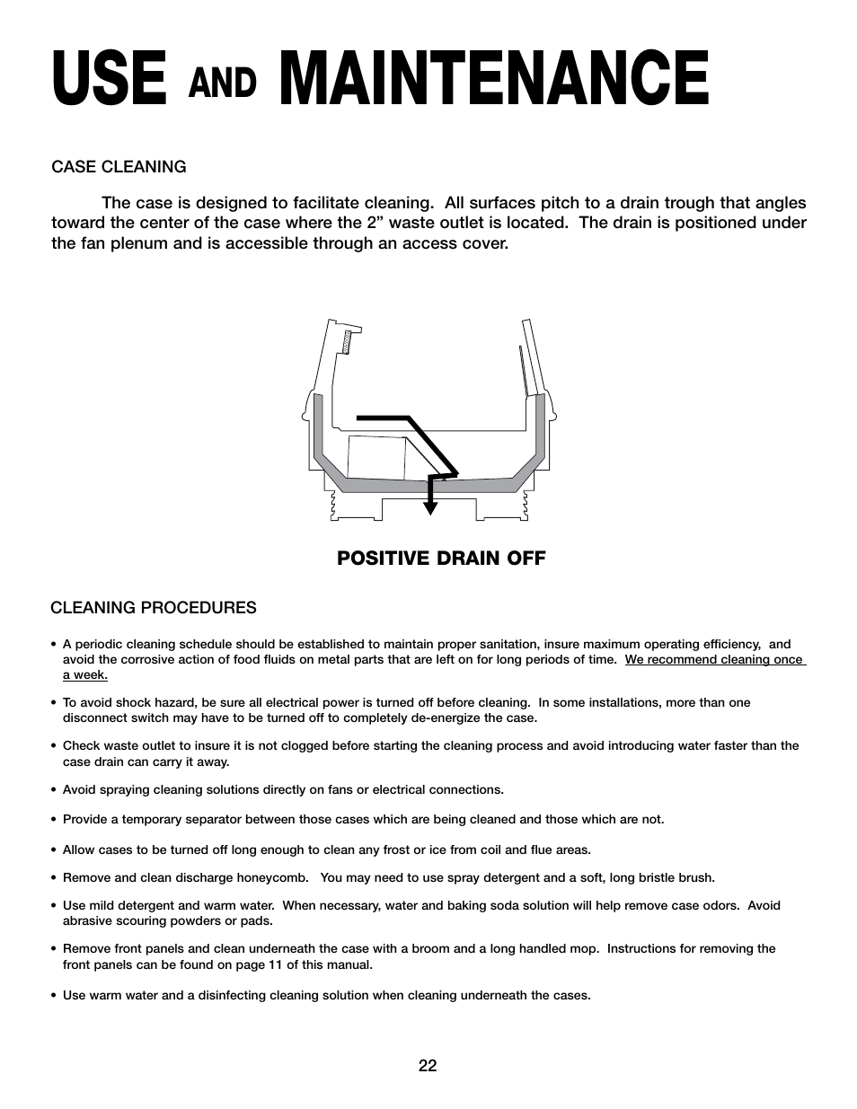 Maintenance | Hill Phoenix ORIGIN2 ONIZ User Manual | Page 26 / 32