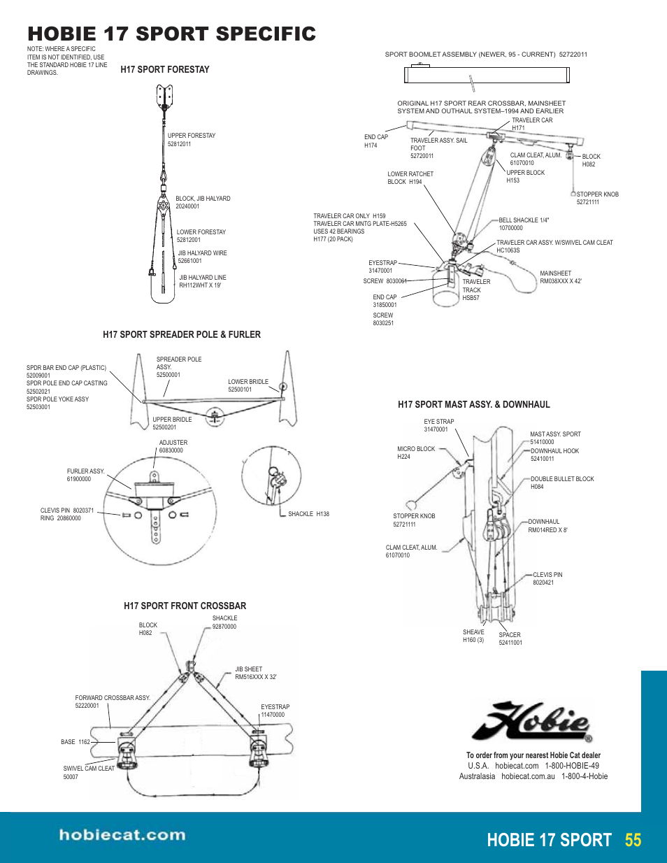 Hobie 17 sport specific, Hobie 17 sport 55 | Hobie HOBIE17 User Manual | Page 4 / 4