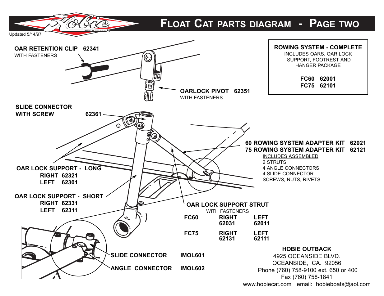 Loat, At parts diagram, Age two | Hobie Float Cat User Manual | Page 2 / 2