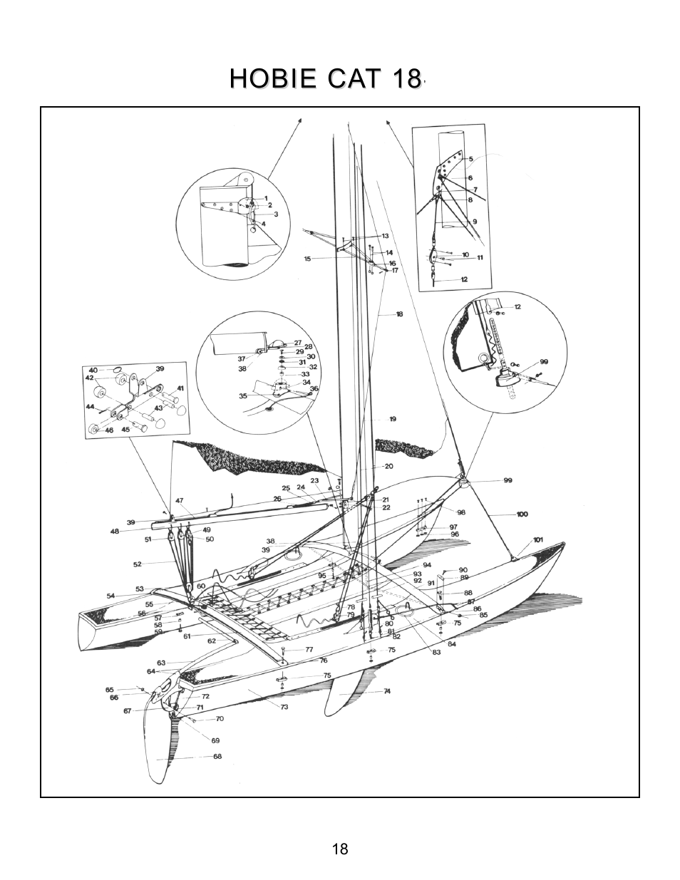 Hobie ca, Hobie ca t 18 t 18 | Hobie 18 SX User Manual | Page 20 / 34