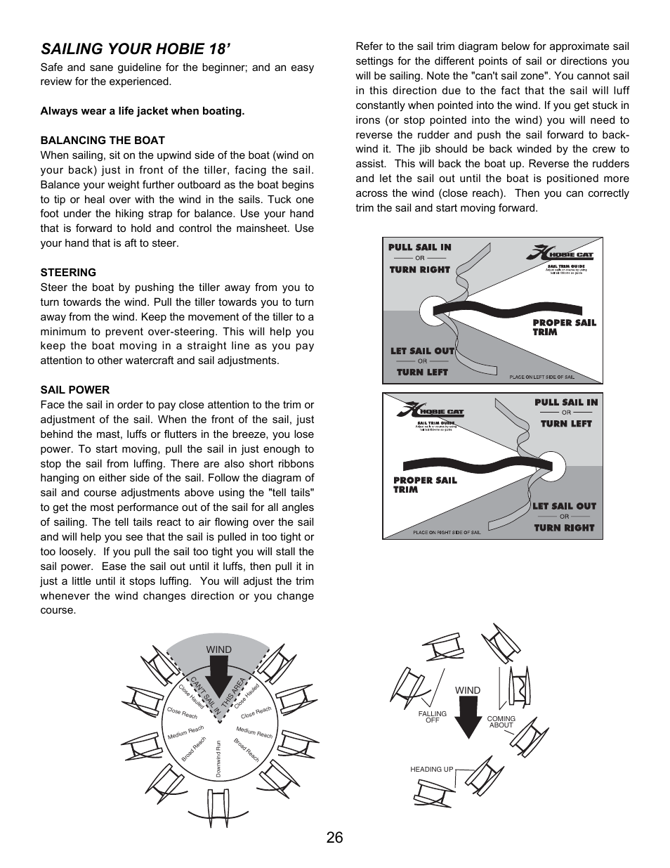 26 sailing your hobie 18 | Hobie 18 SX User Manual | Page 28 / 34