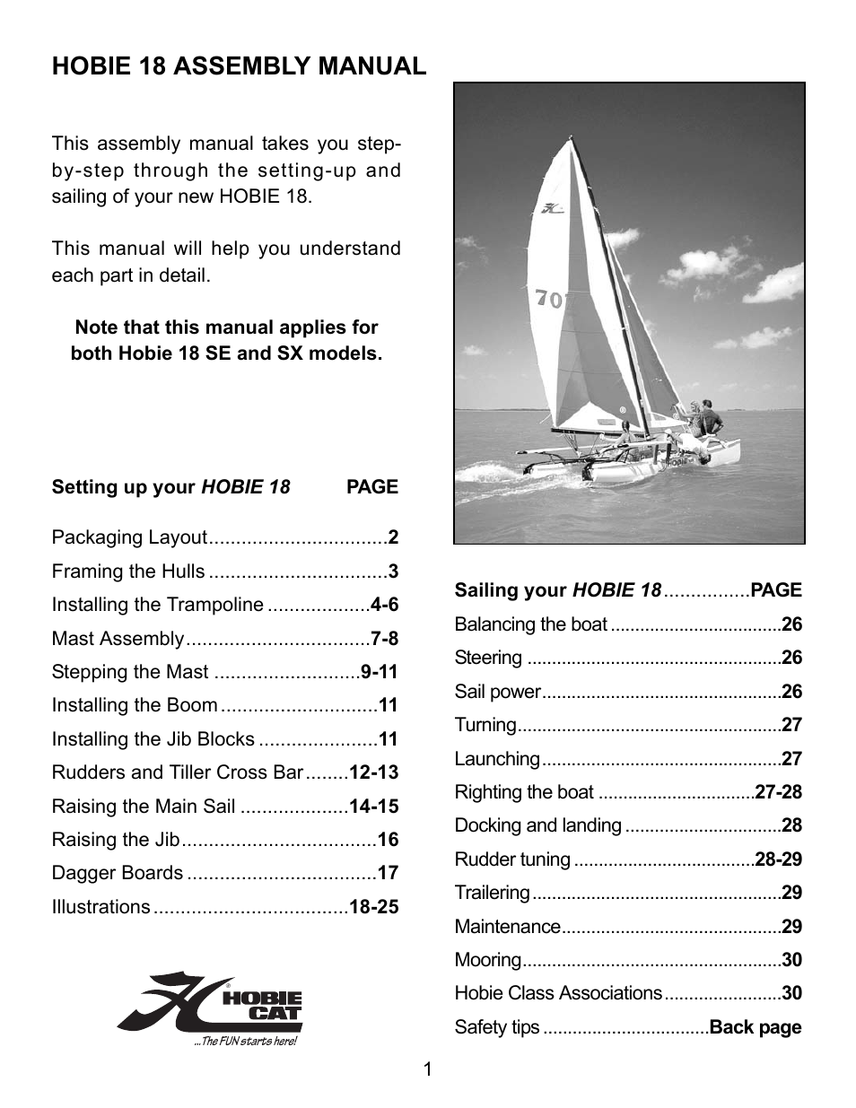 Hobie 18 assembly manual | Hobie 18 SX User Manual | Page 3 / 34