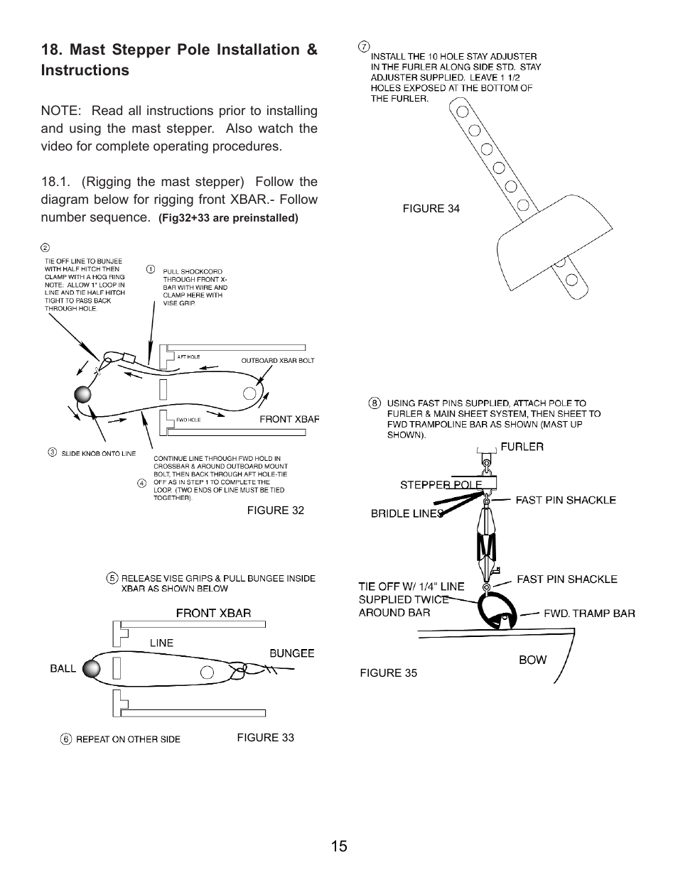 Mast stepper pole installation & instructions | Hobie SPORT CRUISER 21 User Manual | Page 17 / 33