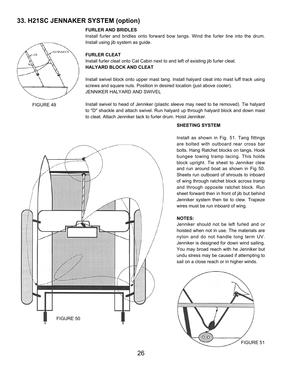 H21sc jennaker system (option) | Hobie SPORT CRUISER 21 User Manual | Page 28 / 33