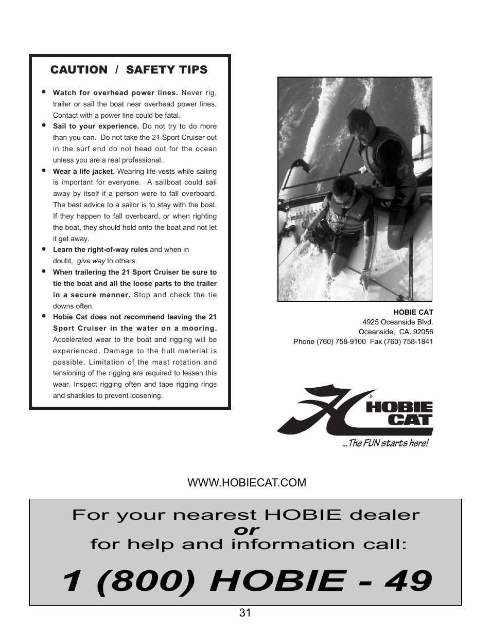 Hobie SPORT CRUISER 21 User Manual | Page 33 / 33