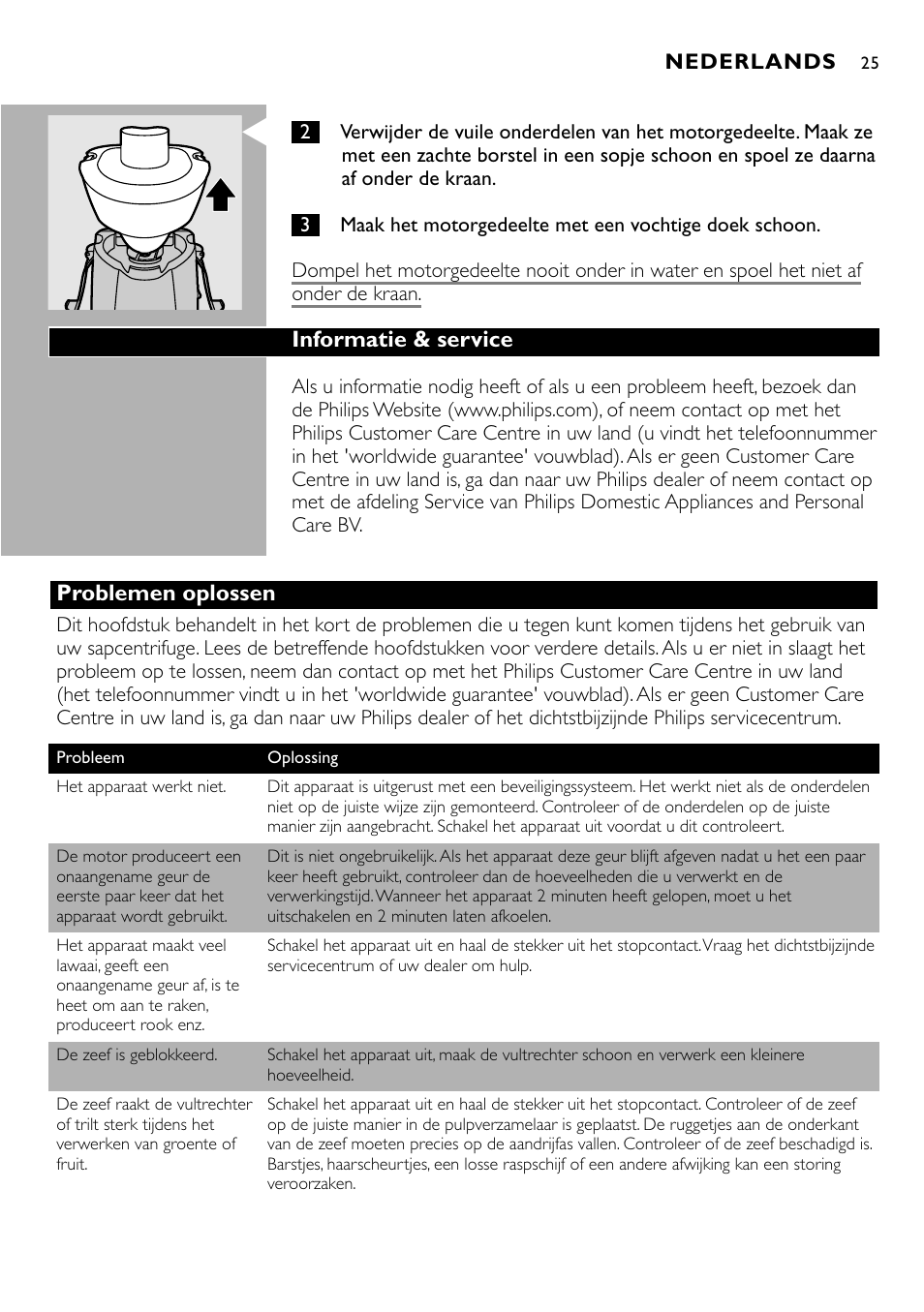 Philips HR 1821 User Manual | Page 25 / 74