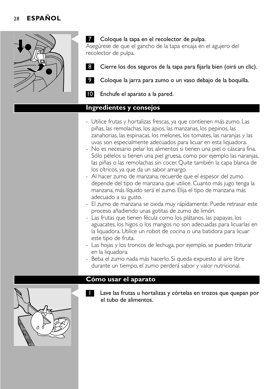 Philips HR 1821 User Manual | Page 28 / 74