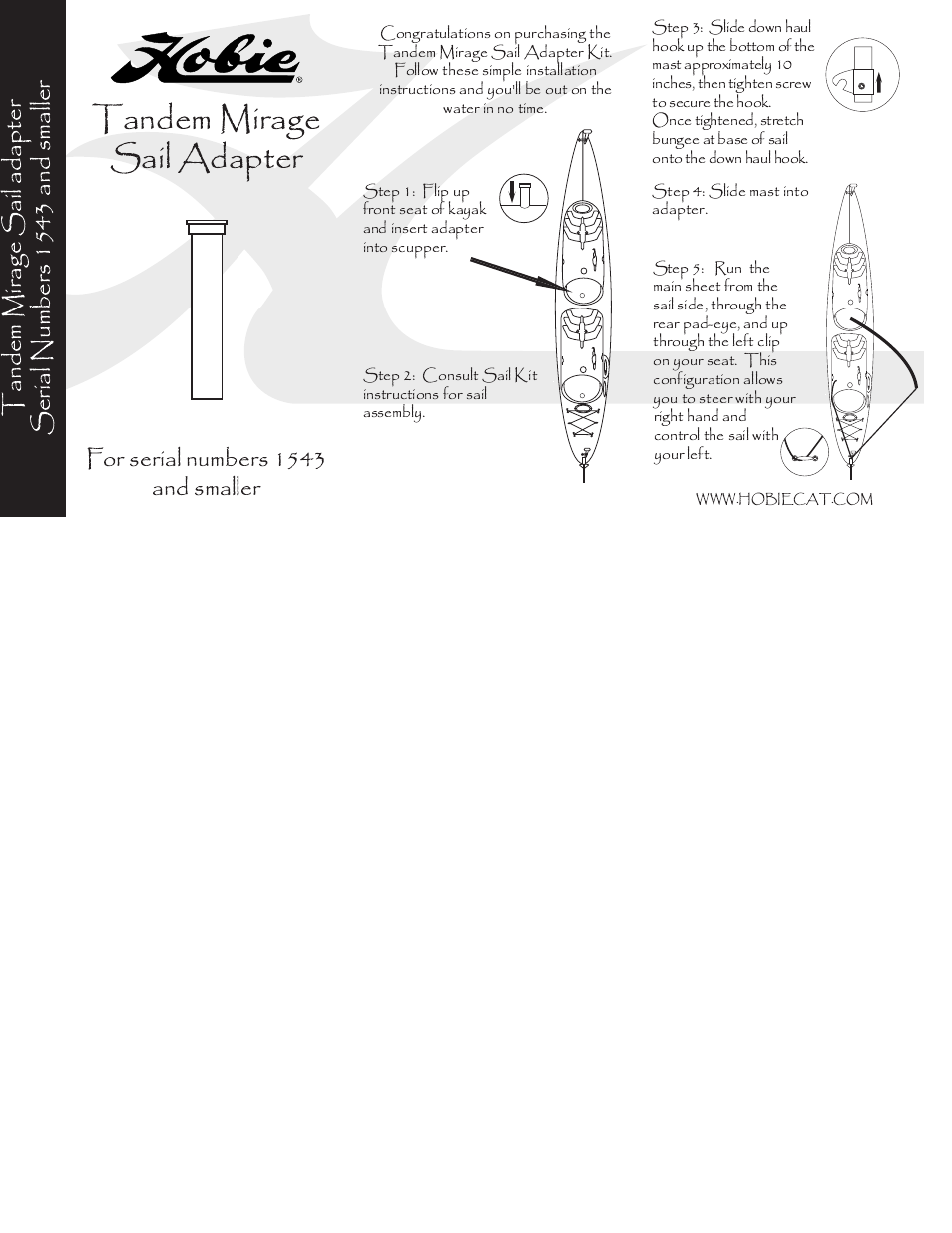 Hobie Sail Adapter User Manual | 1 page