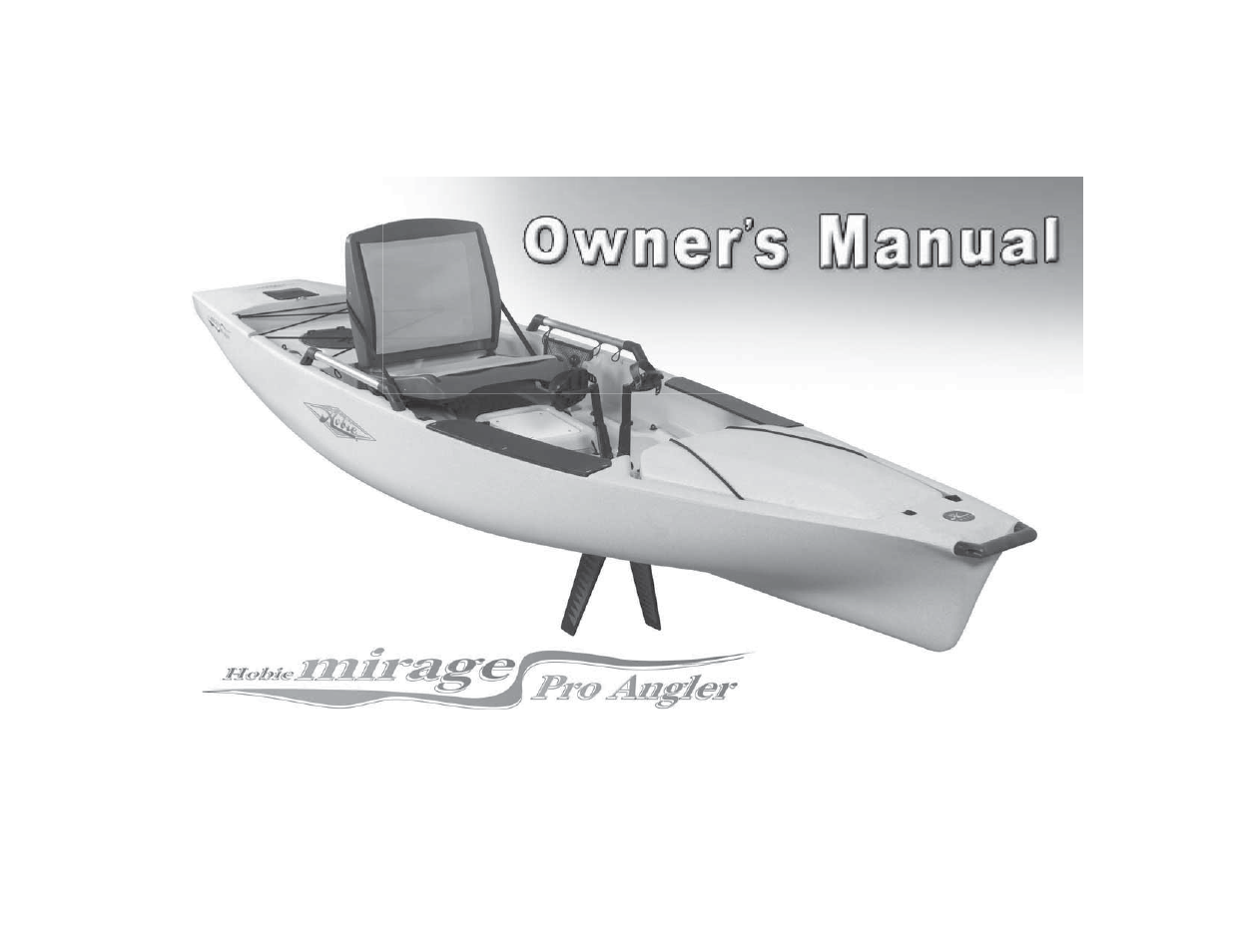 Hobie Mirage Pro Angler 89510 User Manual | 16 pages