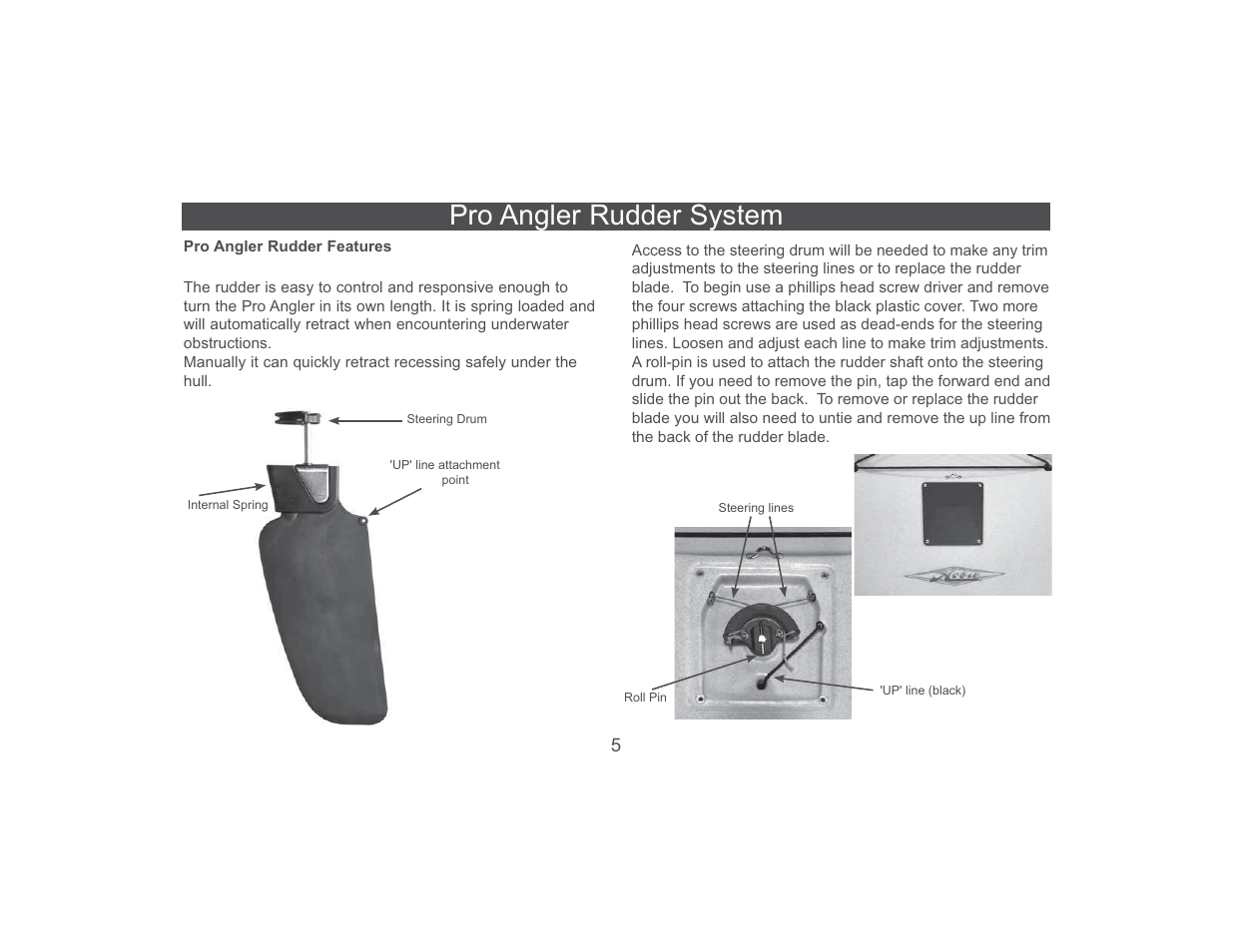 Pro angler rudder system | Hobie Mirage Pro Angler 89510 User Manual | Page 6 / 16