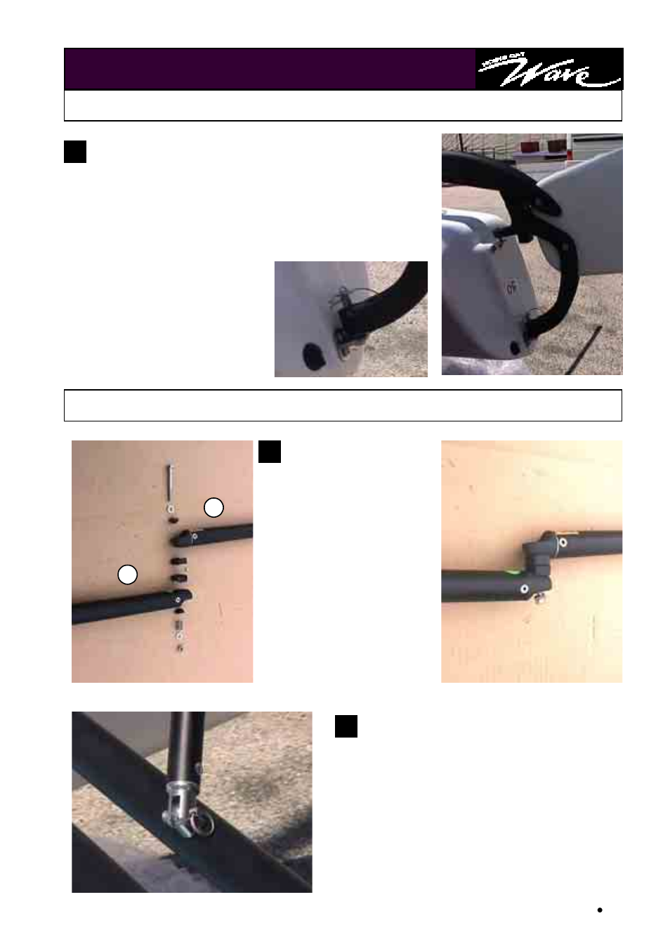 Rudder rudder system assembly, Tiller crossbar and extension | Hobie Wave BP250 User Manual | Page 5 / 12