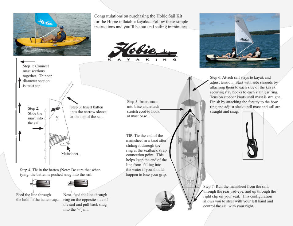 Hobie Mirage Inflatables User Manual | 2 pages