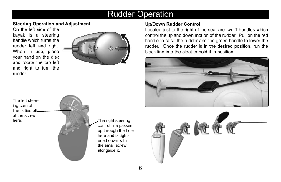 Rudder operation | Hobie Mirage i12s User Manual | Page 7 / 24