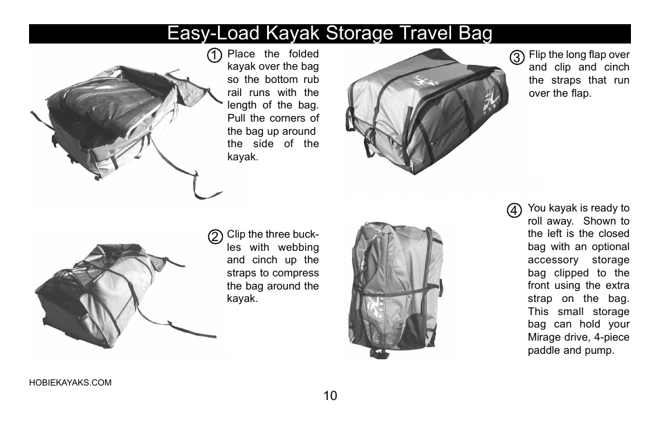 Easy-load kayak storage travel bag | Hobie I12S User Manual | Page 11 / 20