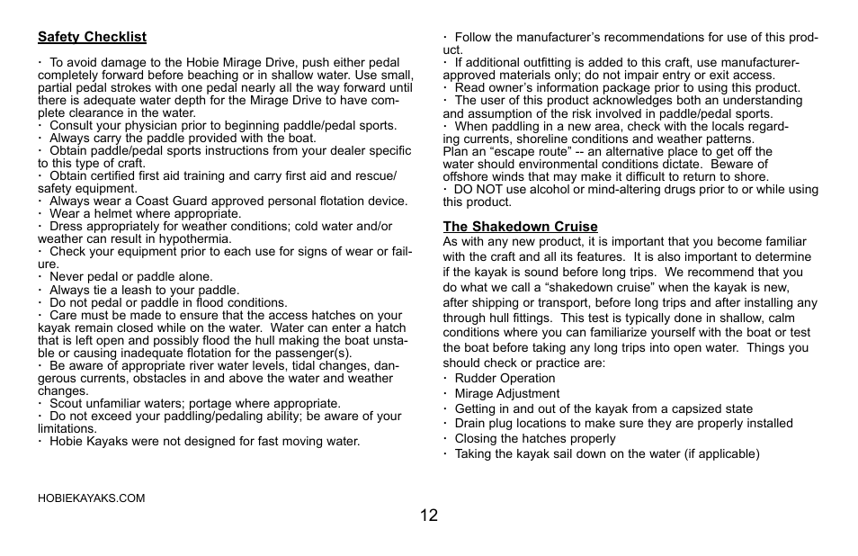 Hobie I12S User Manual | Page 13 / 20