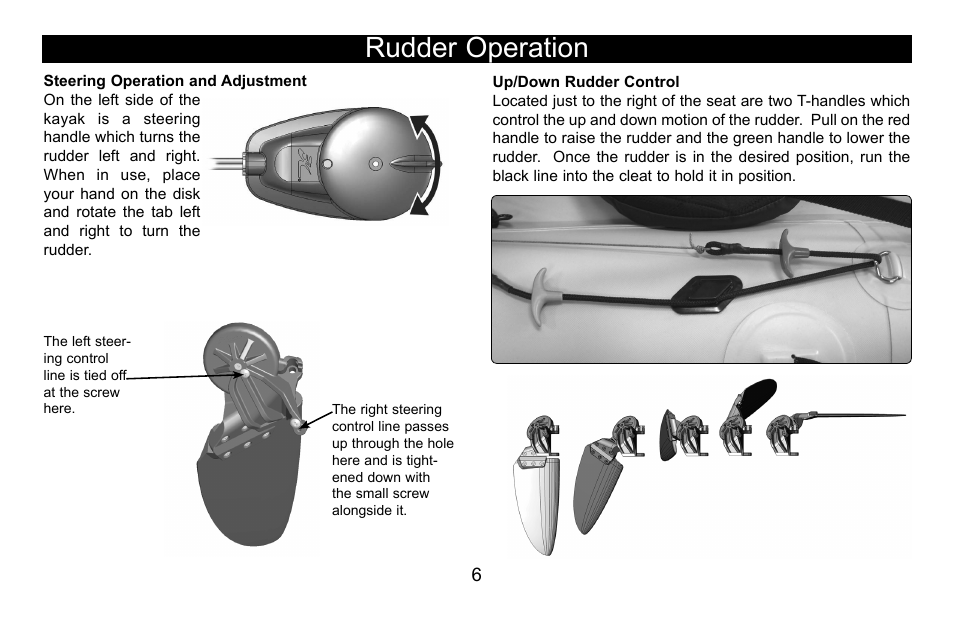 Rudder operation | Hobie I12S User Manual | Page 7 / 20