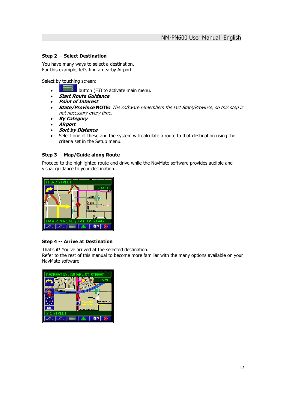 Horizon Navigation NM-PN600 User Manual | Page 12 / 38