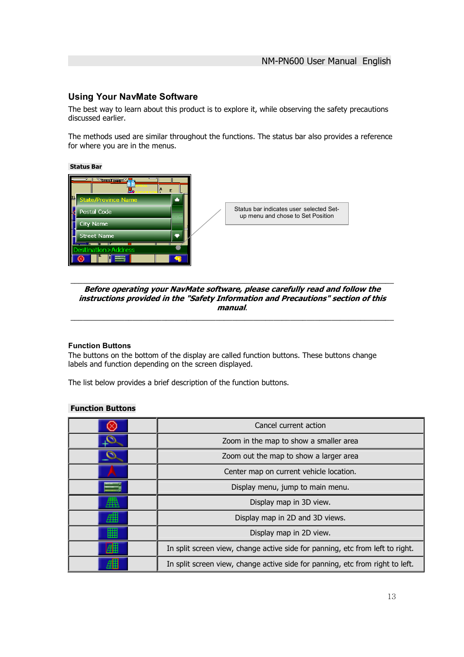 Horizon Navigation NM-PN600 User Manual | Page 13 / 38