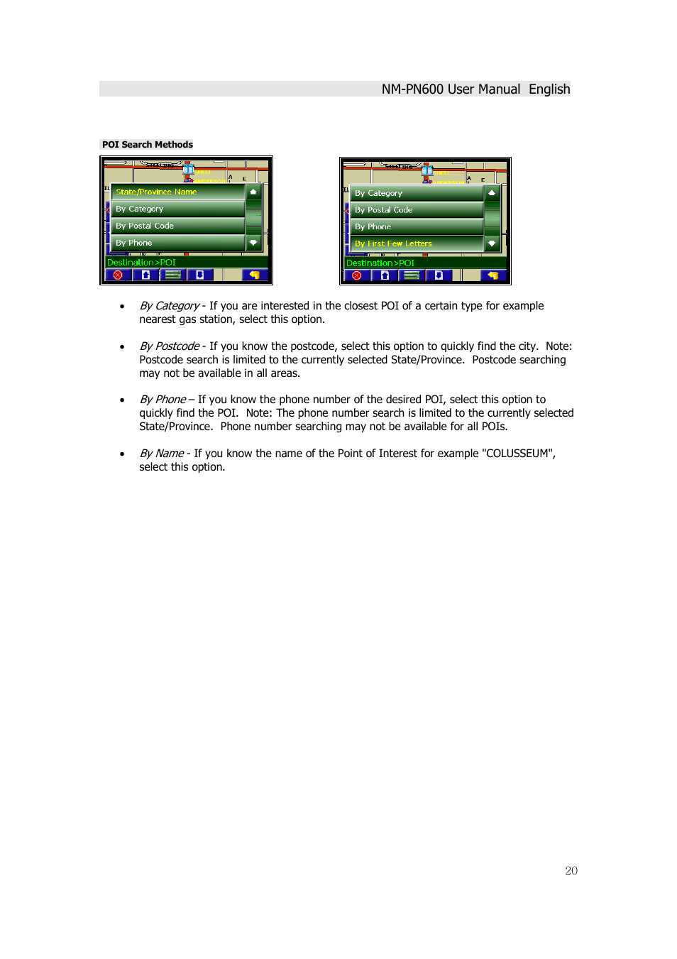 Horizon Navigation NM-PN600 User Manual | Page 20 / 38