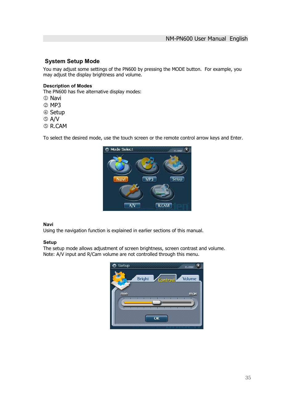 Horizon Navigation NM-PN600 User Manual | Page 35 / 38