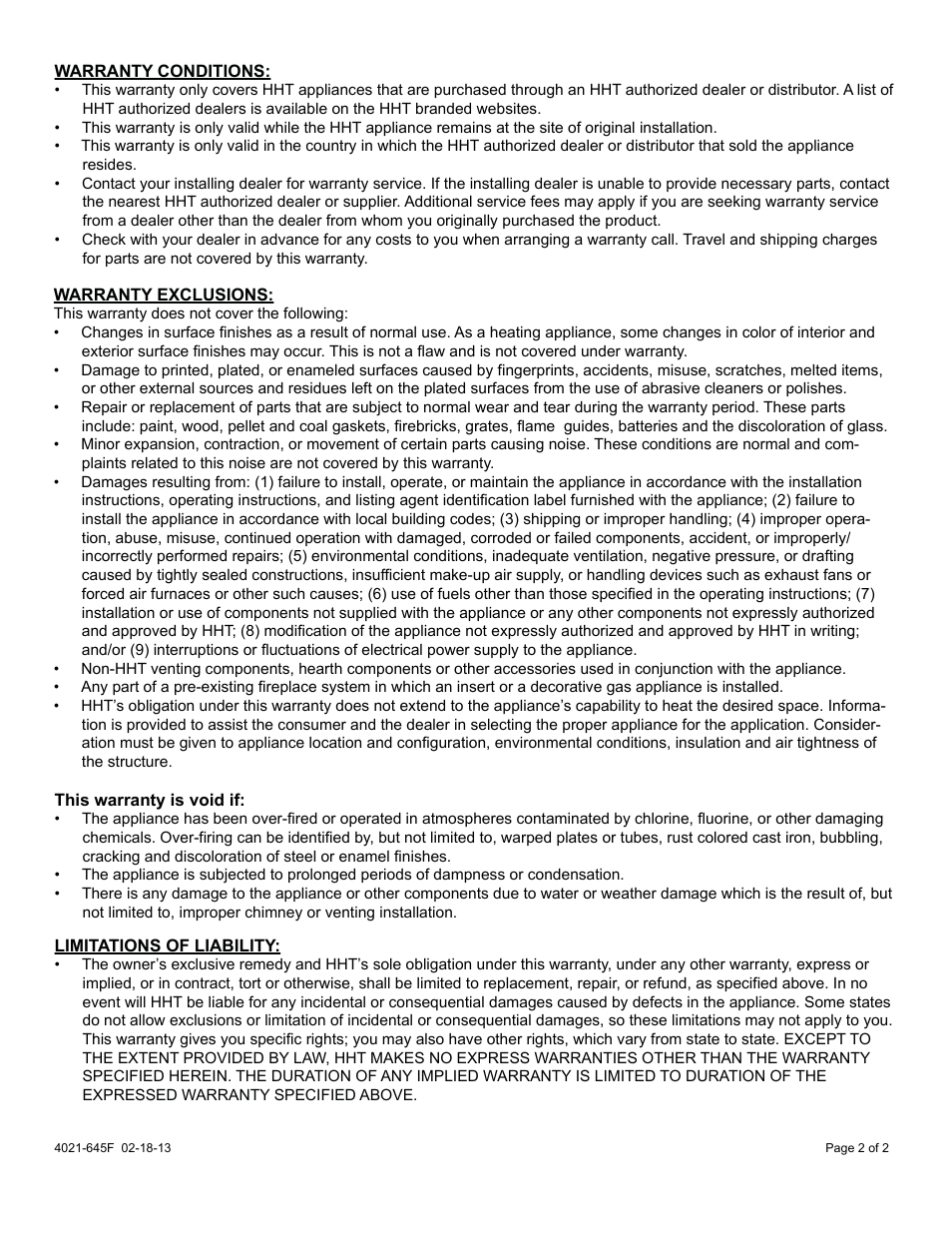 Harman Stove Company Magnafire Series Coal Stoves - Mark I User Manual | Page 14 / 24