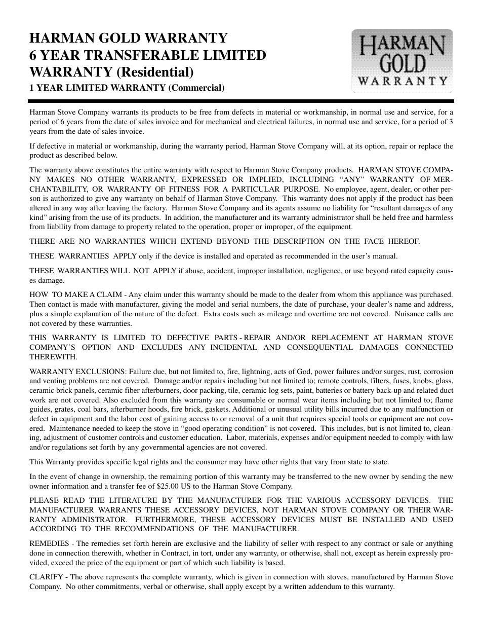 Harman Stove Company II User Manual | Page 13 / 15