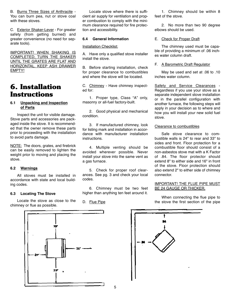 Installation instructions | Harman Stove Company II User Manual | Page 7 / 15