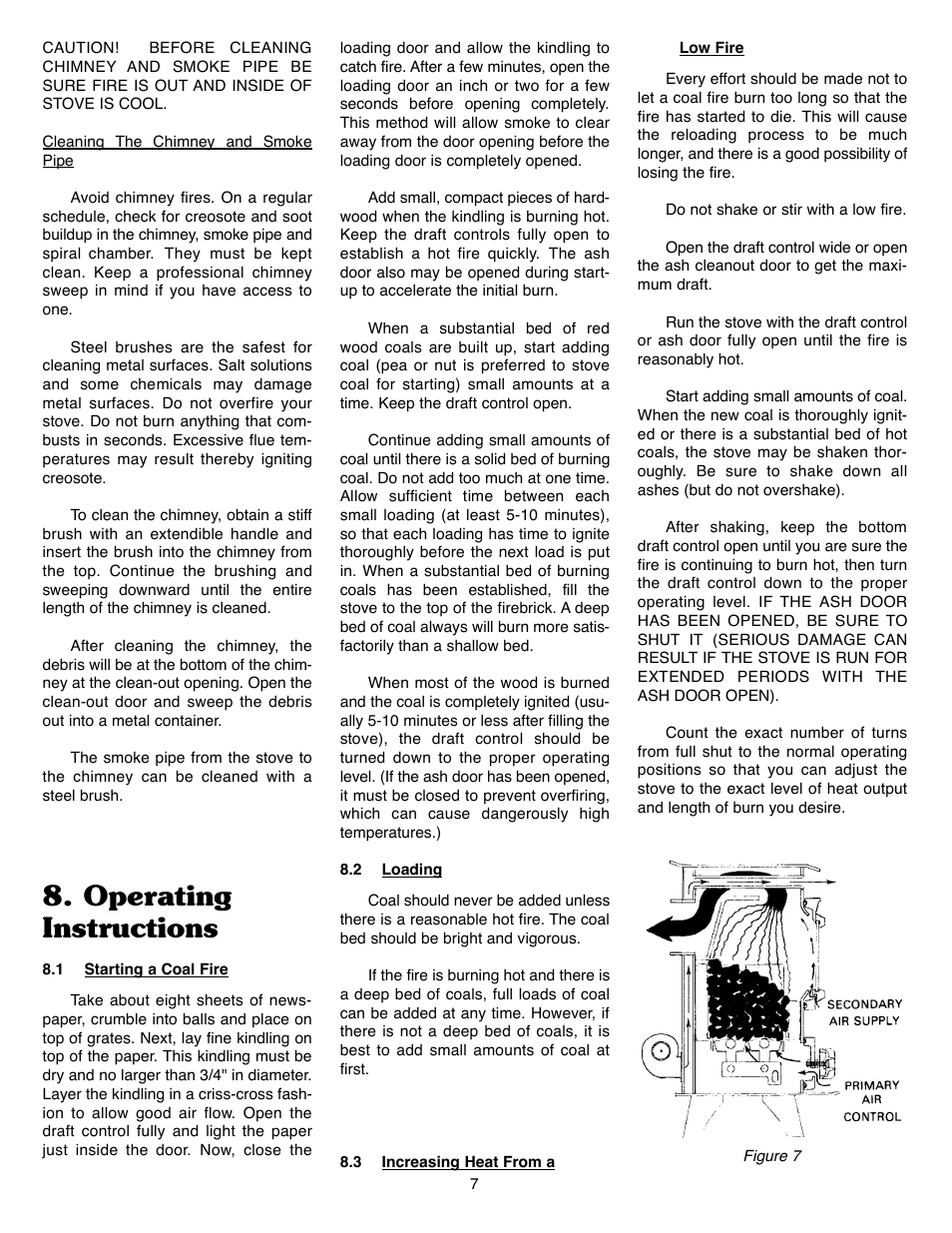 Operating instructions | Harman Stove Company II User Manual | Page 9 / 15