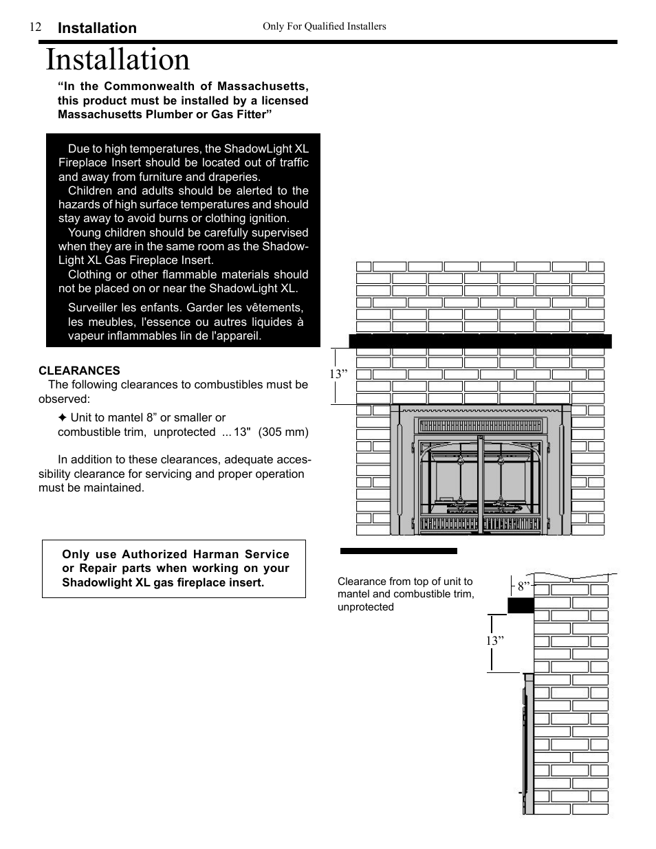 Installation | Harman Stove Company XL User Manual | Page 12 / 34