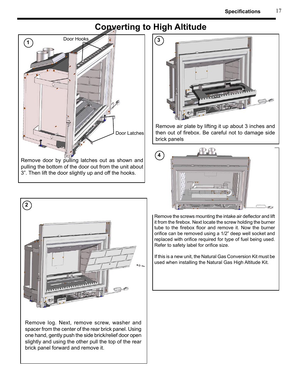 Converting to high altitude | Harman Stove Company XL User Manual | Page 17 / 34